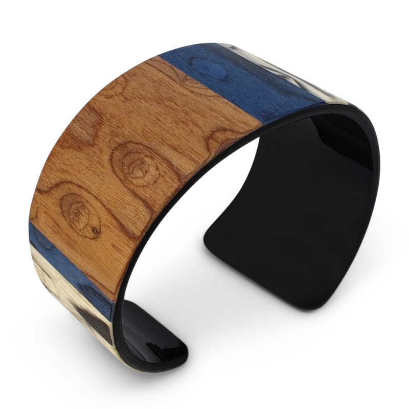 BRAZALETE ARBOREAL - Unisex - Hecho a mano - Chapa de madera natural