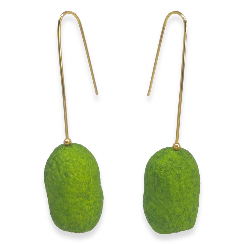 PENDIENTES COCOON CLASSIC - Hechos a mano - Bañados en oro de 24 quilates - Capullos de seda