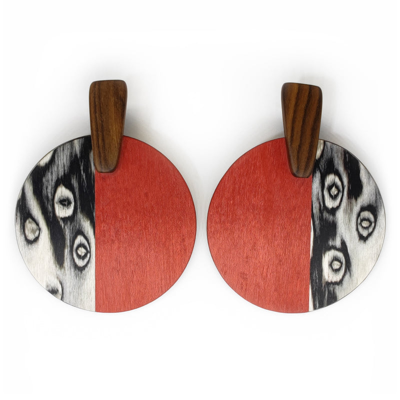 PENDIENTES WOODIE SOL - Hechos a mano - Madera contrachapada de 3 capas cruzadas