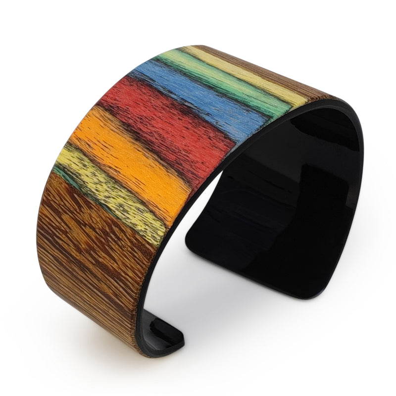 BRAZALETE ARBOREAL - Unisex - Hecho a mano - Chapa de madera natural
