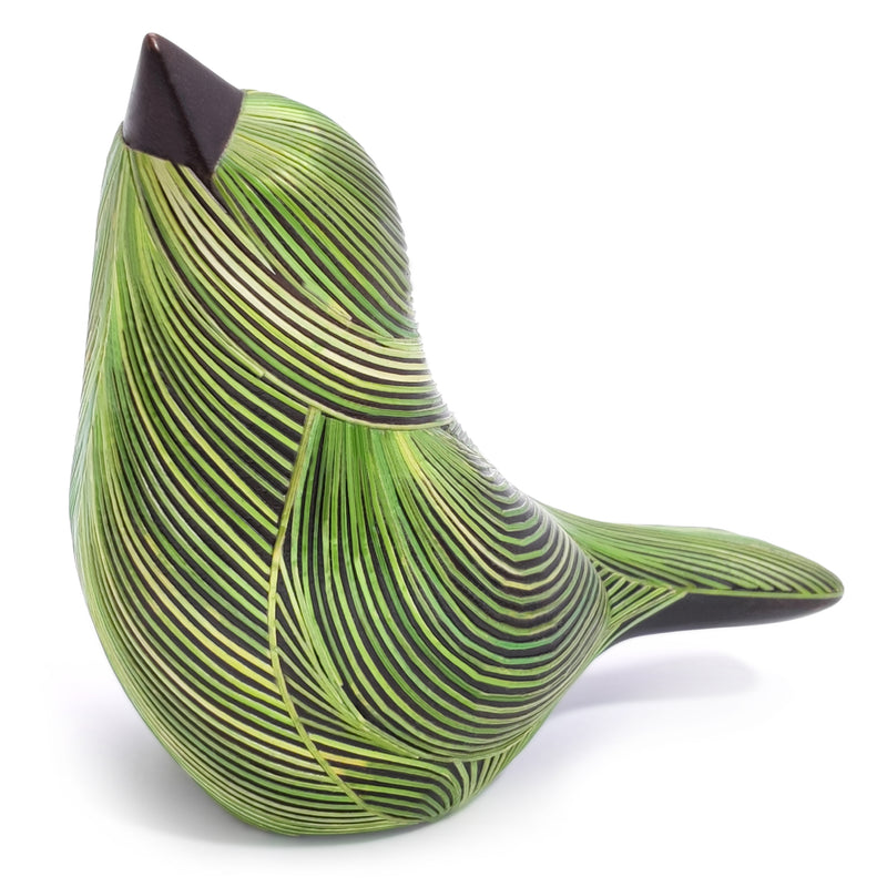 AVE DECORATIVA ANDINA - El arte del tamo - Madera decorada con paja de trigo y cebada (enchapado en tamo)