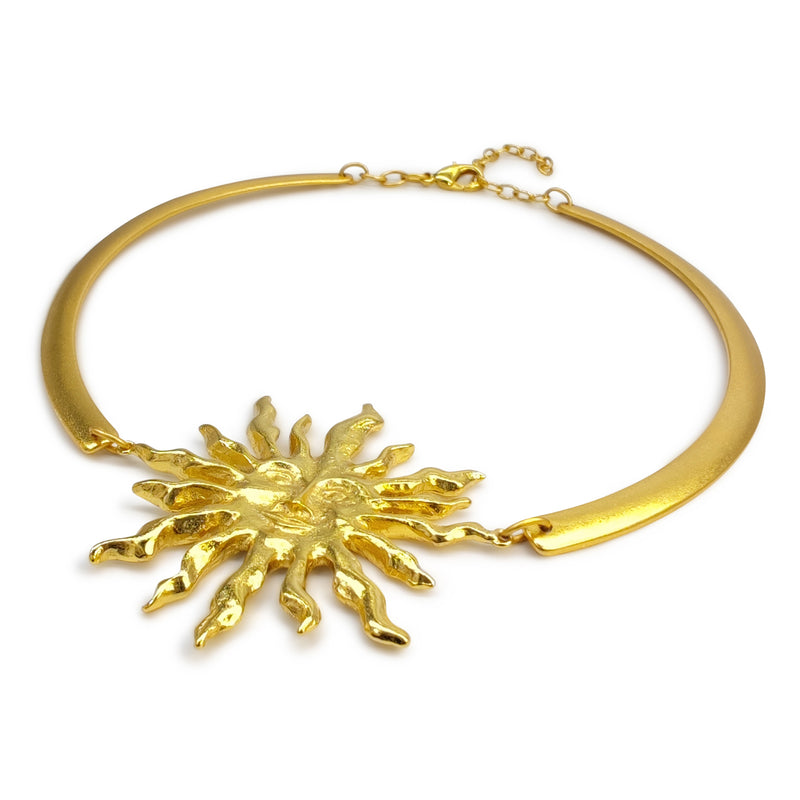 COLLAR SUNNIE - Hecho a mano - Bañado en oro de 24 quilates