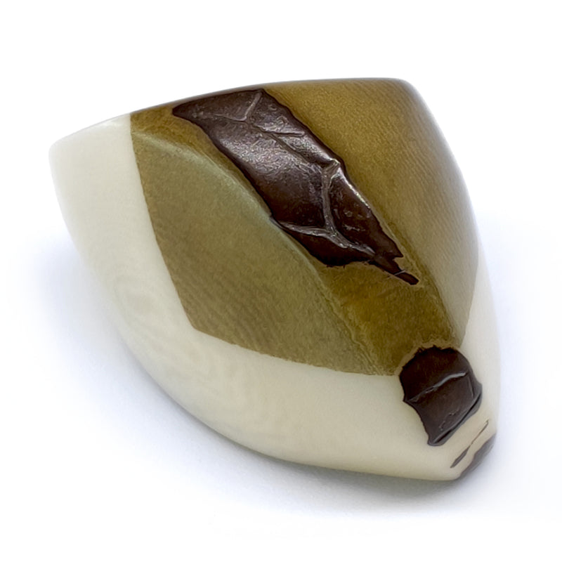 ANILLO GÉNESIS CURVO - Hecho a mano - Tagua (marfil vegetal)