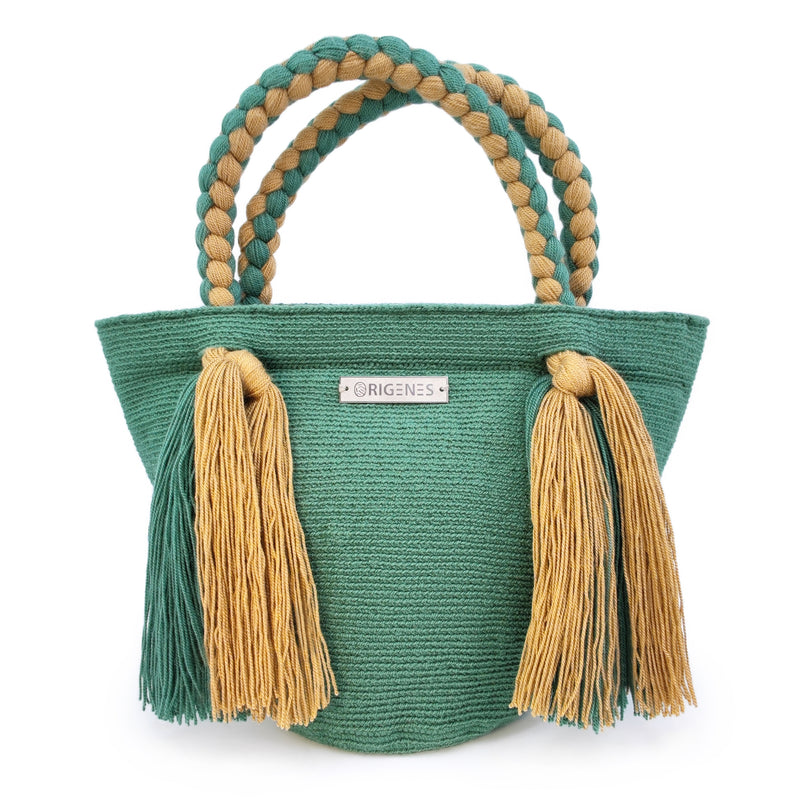 BOLSO WAYUU UMAKI - Tamaño MINI - Tejido manualmente a ganchillo por mujeres de la comunidad indígena Wayuu en La Guajira (Colombia)
