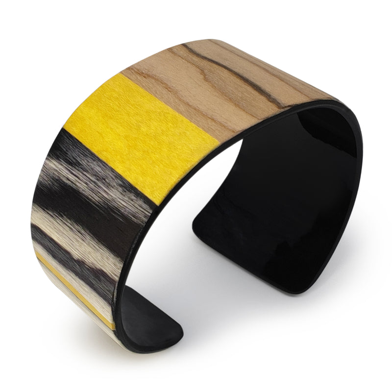 BRAZALETE ARBOREAL - Unisex - Hecho a mano - Chapa de madera natural