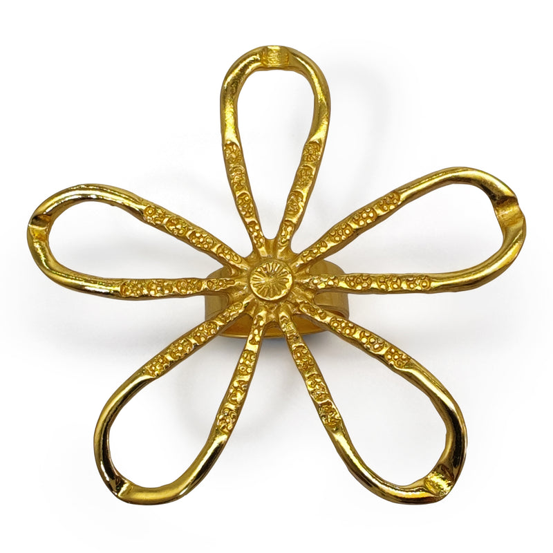 ANILLO FLORA - Hecho a mano - Bañado en oro de 24 quilates