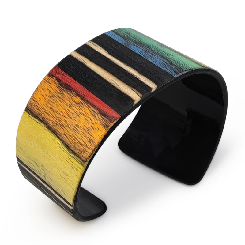 BRAZALETE ARBOREAL - Unisex - Hecho a mano - Chapa de madera natural