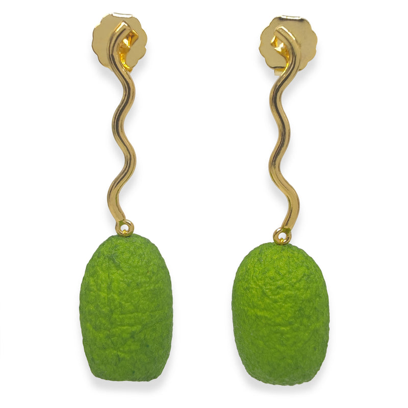 PENDIENTES COCOON ECHO - Hechos a mano - Bañados en oro de 24 quilates - Capullos de seda