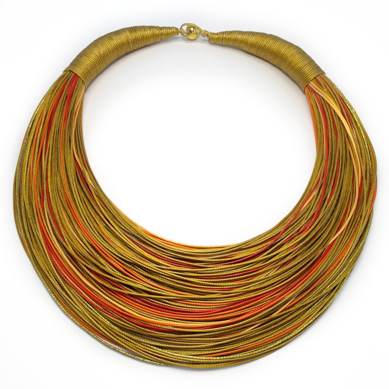 COLLAR INSPIRA - Hecho a mano - Cordones de seda sintética