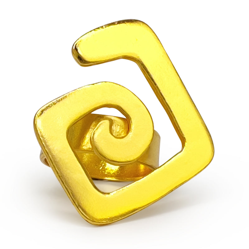 ANILLO ALMA - Hecho a mano - Bañado en oro de 24 quilates