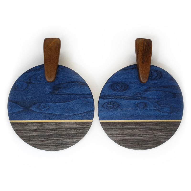 PENDIENTES WOODIE SOL - Hechos a mano - Madera contrachapada de 3 capas cruzadas