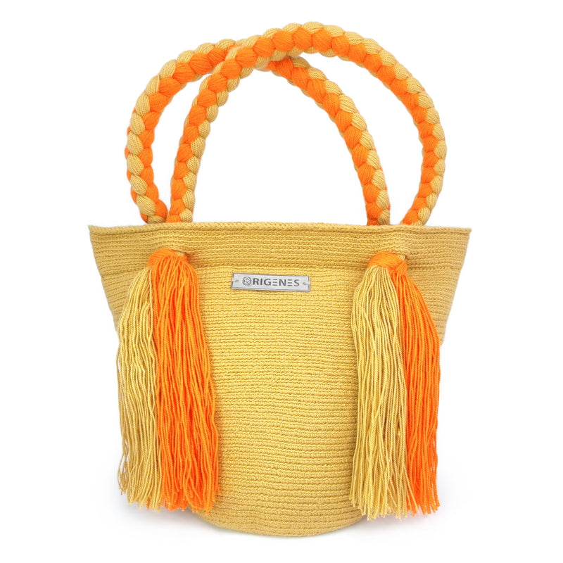 BOLSO WAYUU UMAKI - Tamaño MINI - Tejido manualmente a ganchillo por mujeres de la comunidad indígena Wayuu en La Guajira (Colombia)