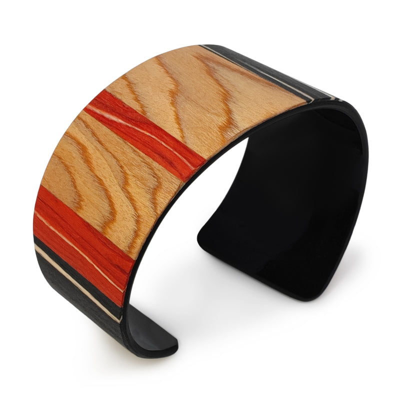 BRAZALETE ARBOREAL - Unisex - Hecho a mano - Chapa de madera natural