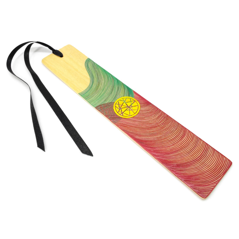 MARCAPÁGINAS PORTUGAL - COLECCIÓN DE EQUIPOS NACIONALES - El arte del tamo - Madera clara decorada con paja de trigo y cebada (enchapado en tamo)