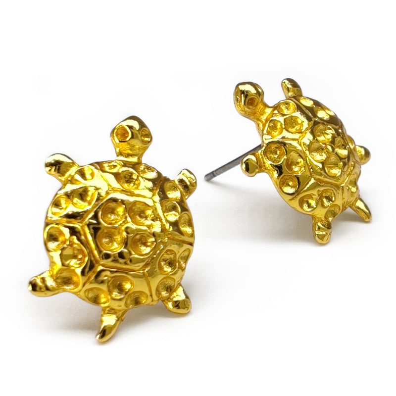 PENDIENTES TORTUGA - Hechos a mano - Bañados en oro de 24 quilates
