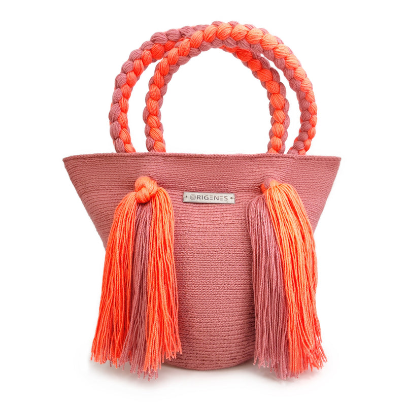 BOLSO WAYUU UMAKI - Tamaño MINI - Tejido manualmente a ganchillo por mujeres de la comunidad indígena Wayuu en La Guajira (Colombia)