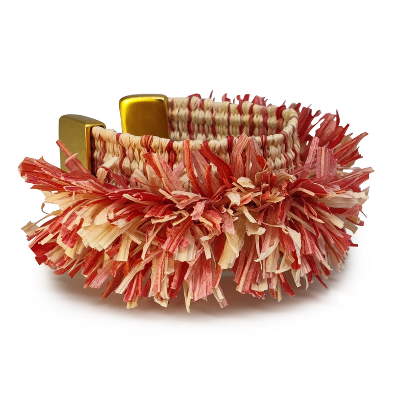 BRAZALETE MAÏZA - Hecho a mano - Bañado en oro de 24 quilates - Hojas de maíz