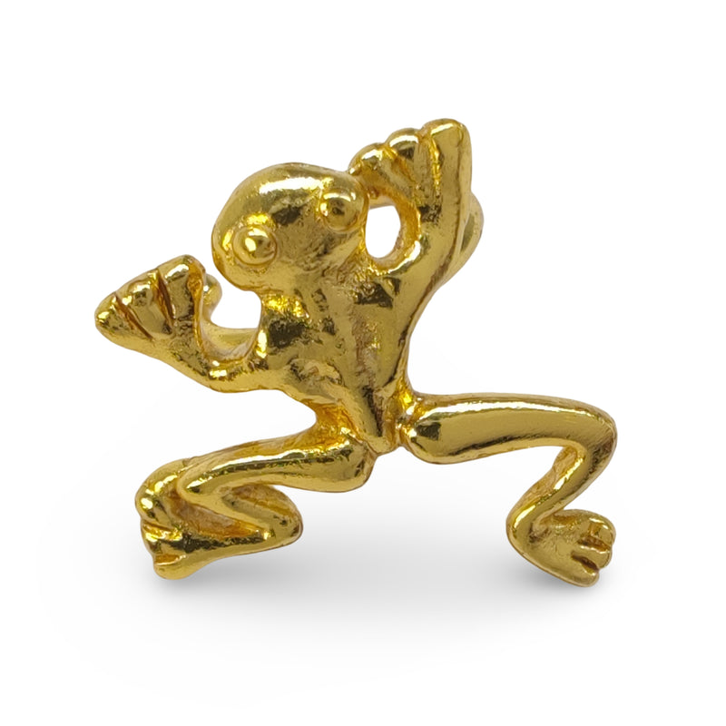 EARCUFF MUISCA RANA - Unisex - Hecho a mano - Bañado en oro de 24 quilates