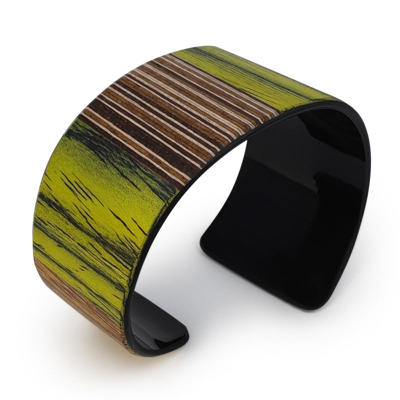BRAZALETE ARBOREAL - Unisex - Hecho a mano - Chapa de madera natural