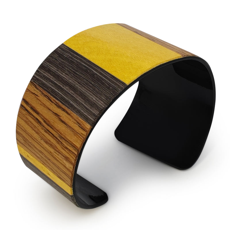 BRAZALETE ARBOREAL - Unisex - Hecho a mano - Chapa de madera natural