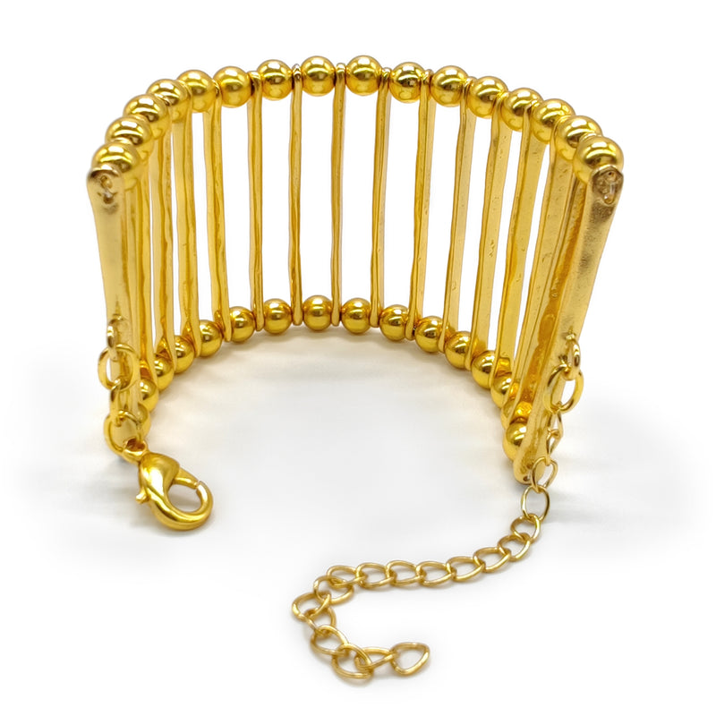 BRAZALETE ELEGANCIA - Hecho a mano - Bañado en oro de 24 quilates