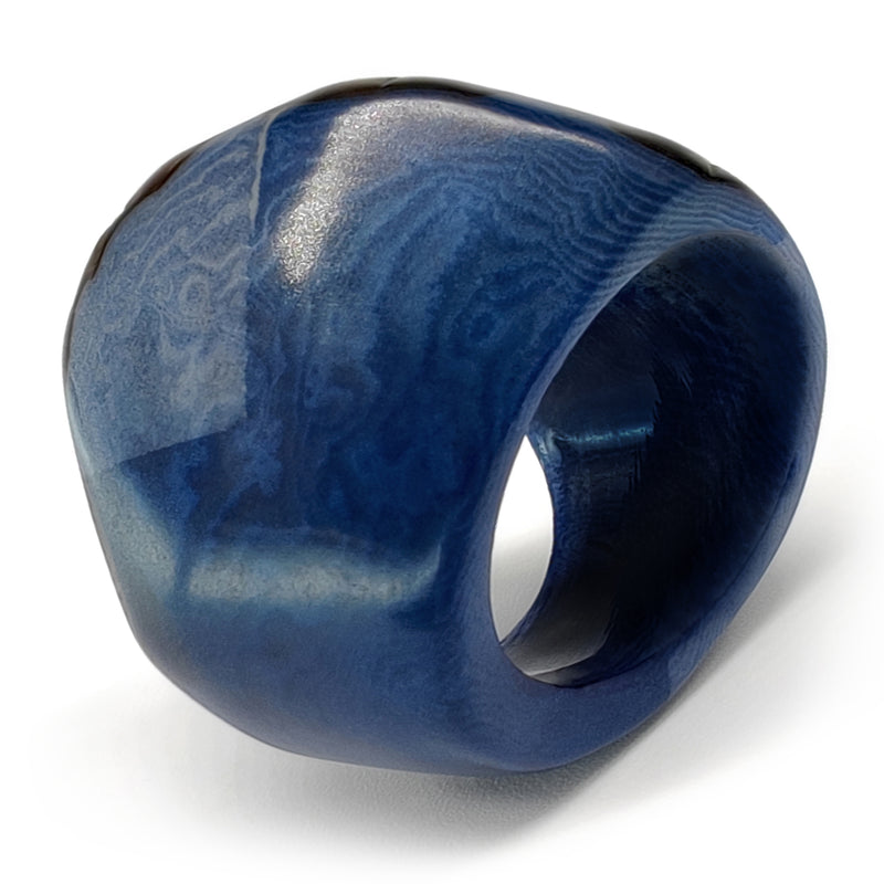 ANILLO GÉNESIS CURVO - Hecho a mano - Tagua (marfil vegetal)
