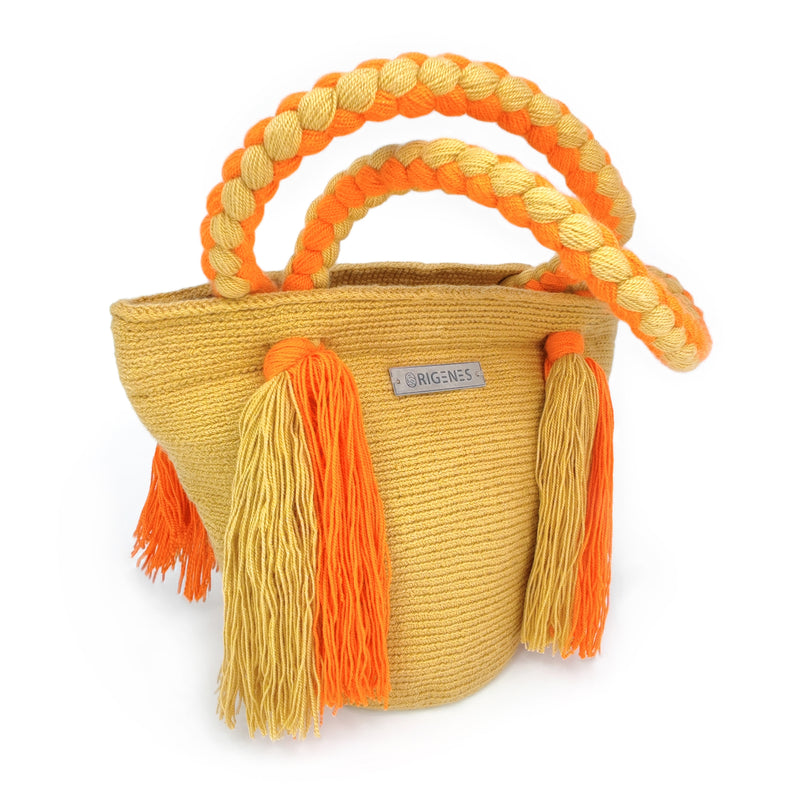 BOLSO WAYUU UMAKI - Tamaño MINI - Tejido manualmente a ganchillo por mujeres de la comunidad indígena Wayuu en La Guajira (Colombia)