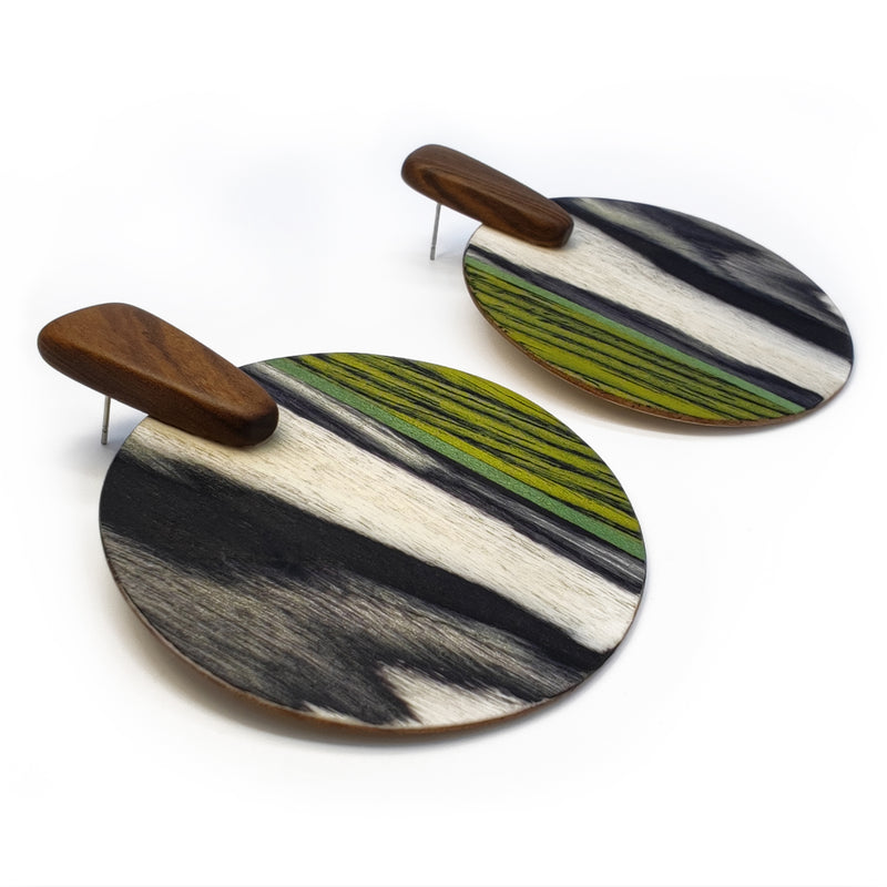 PENDIENTES WOODIE SOL - Hechos a mano - Madera contrachapada de 3 capas cruzadas