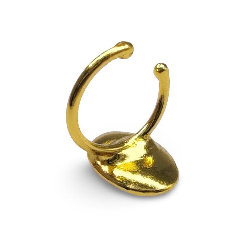 EARCUFF MUISCA CAFÉ - Unisex - Hecho a mano - Bañado en oro de 24 quilates