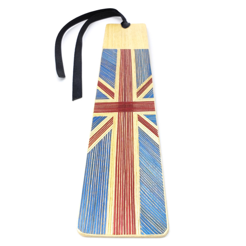 MARCAPÁGINAS REINO UNIDO - COLECCIÓN DE EQUIPOS NACIONALES - El arte del tamo - Madera clara decorada con paja de trigo y cebada (enchapado en tamo)