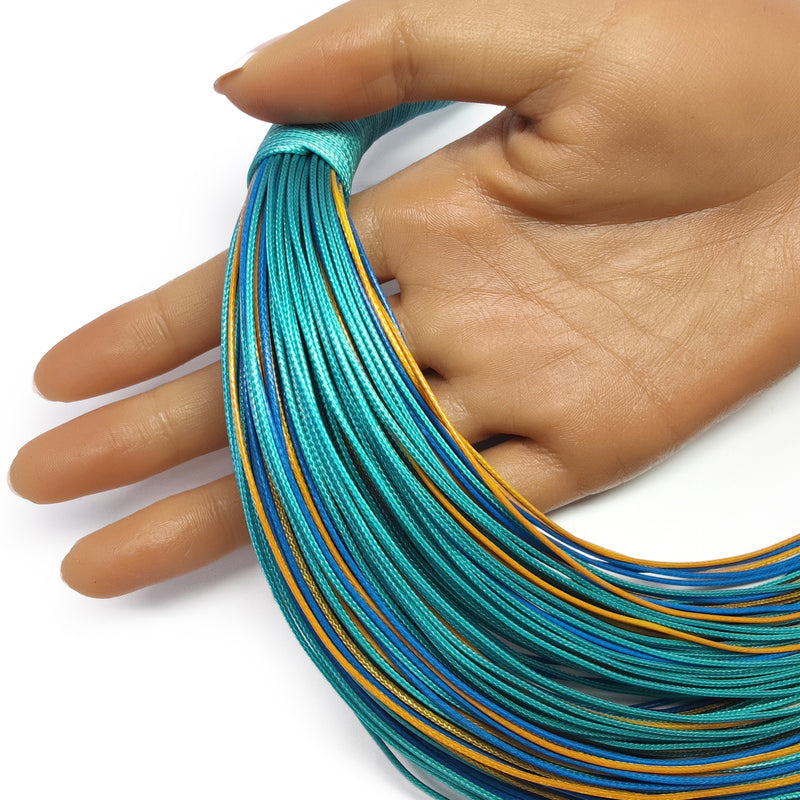 COLLAR INSPIRA - Hecho a mano - Cordones de seda sintética