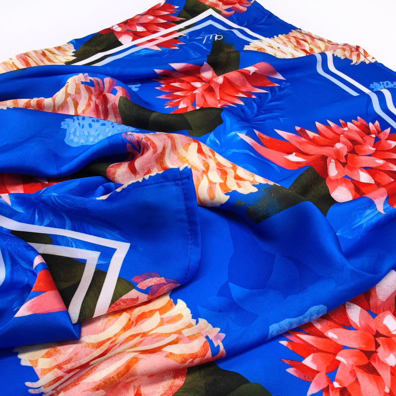 FULAR - Jengibre Piña - Seda sintética creada a partir de botellas de plástico