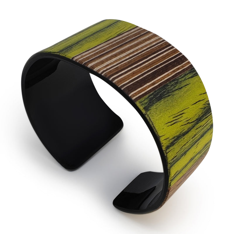 BRAZALETE ARBOREAL - Unisex - Hecho a mano - Chapa de madera natural