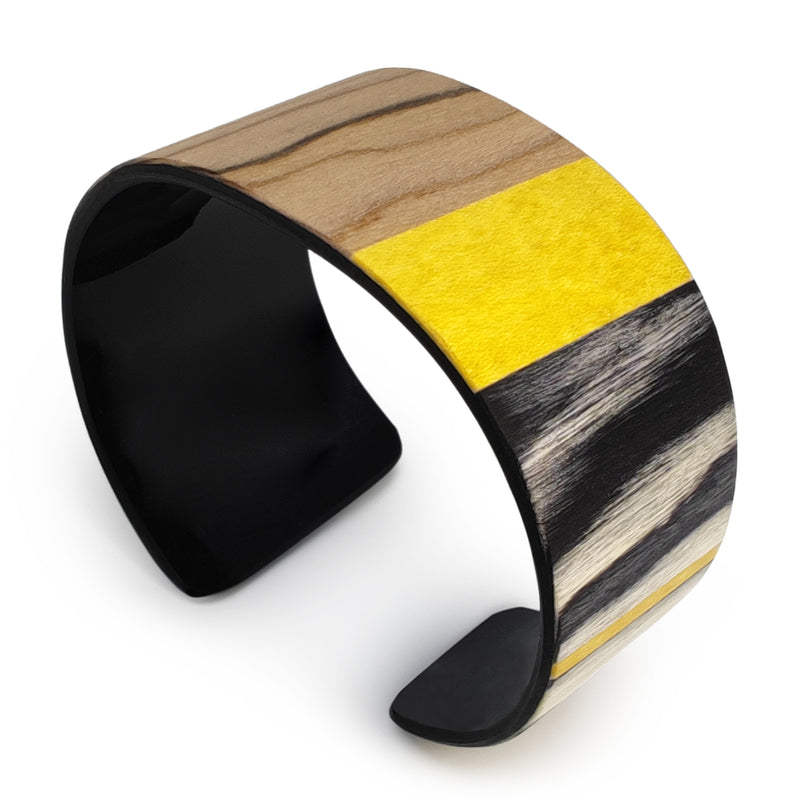 BRAZALETE ARBOREAL - Unisex - Hecho a mano - Chapa de madera natural