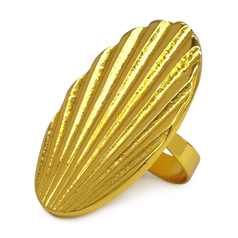 ANILLO ISLA - Hecho a mano - Bañado en oro de 24 quilates
