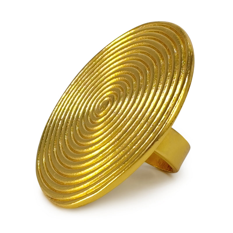 ANILLO CYCLO - Hecho a mano - Bañado en oro de 24 quilates
