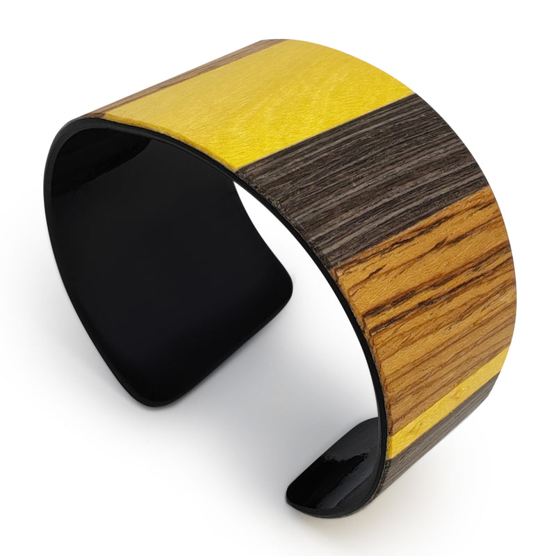 BRAZALETE ARBOREAL - Unisex - Hecho a mano - Chapa de madera natural