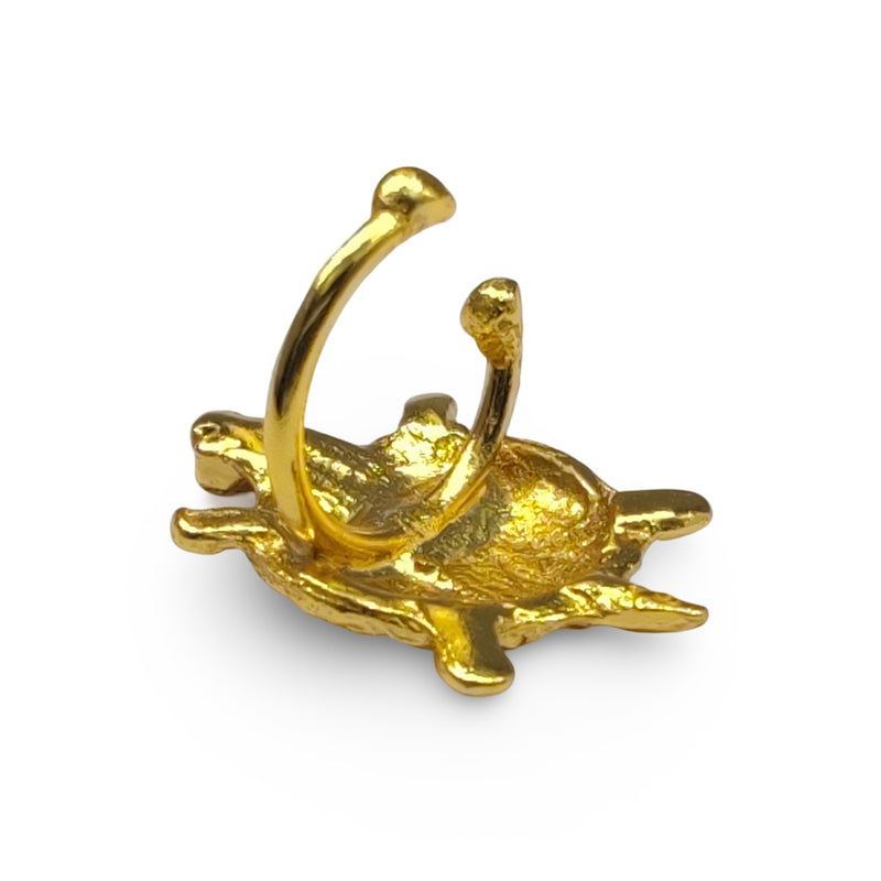 EARCUFF MUISCA TORTUGA - Unisex - Hecho a mano - Bañado en oro de 24 quilates