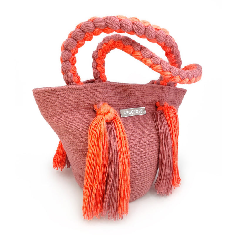 BOLSO WAYUU UMAKI - Tamaño MINI - Tejido manualmente a ganchillo por mujeres de la comunidad indígena Wayuu en La Guajira (Colombia)