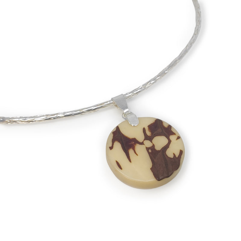 COLLAR YARA - Hecho a mano - Plata fina 999 - Tagua (marfil vegetal)