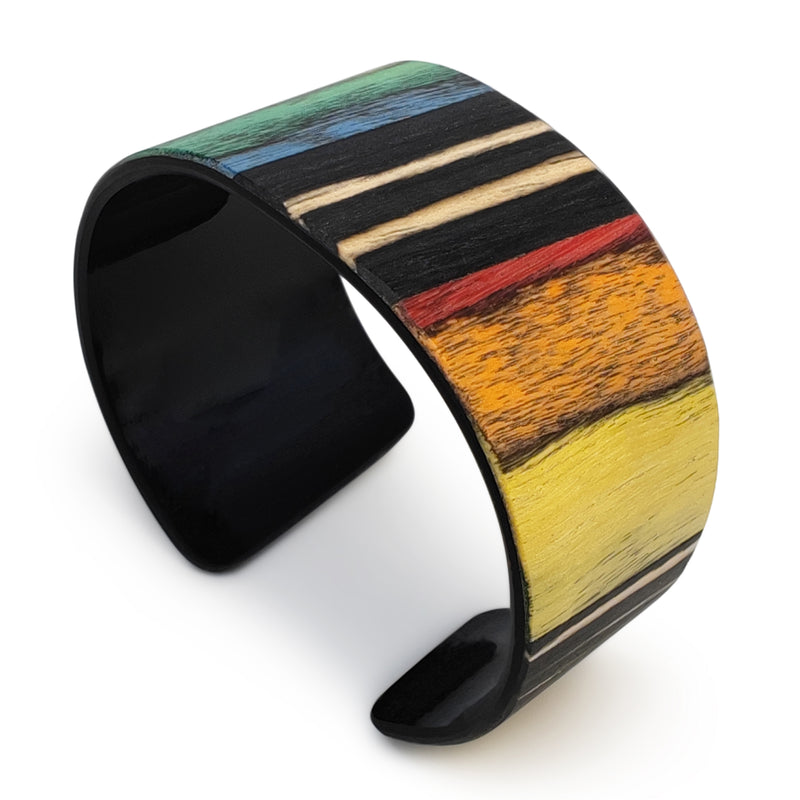 BRAZALETE ARBOREAL - Unisex - Hecho a mano - Chapa de madera natural