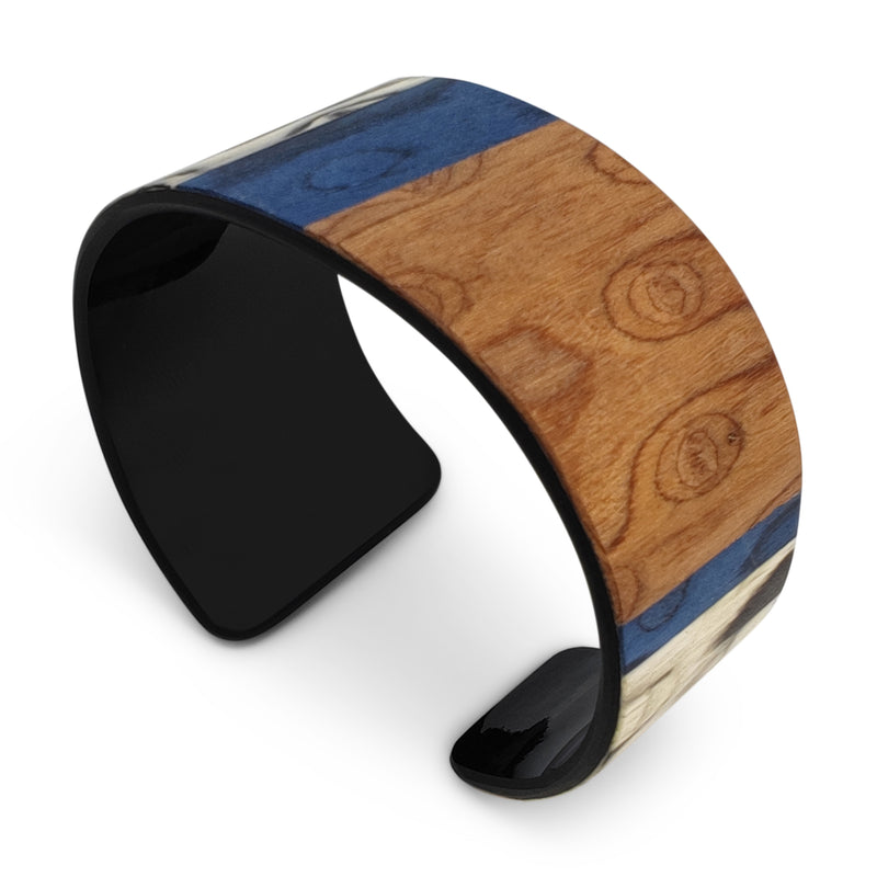 BRAZALETE ARBOREAL - Unisex - Hecho a mano - Chapa de madera natural