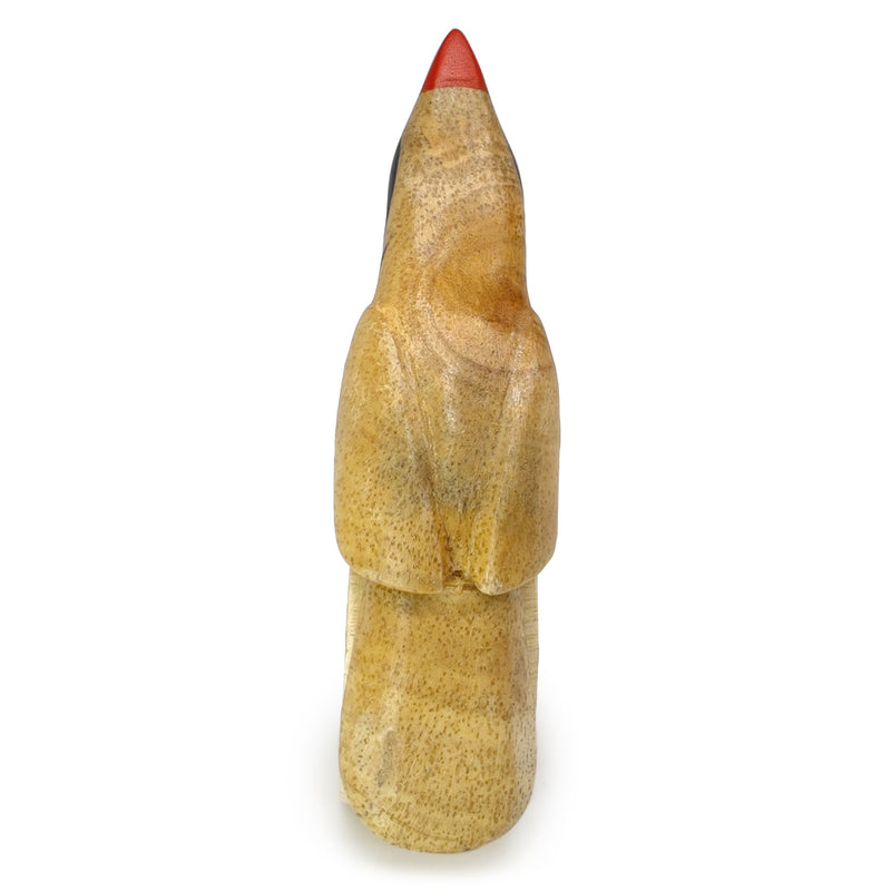 ANILLO DE SERVILLETA DECORATIVO - Cardenal norteño - Madera tallada y pintada a mano