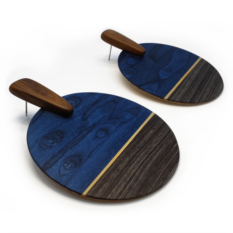 PENDIENTES WOODIE SOL - Hechos a mano - Madera contrachapada de 3 capas cruzadas