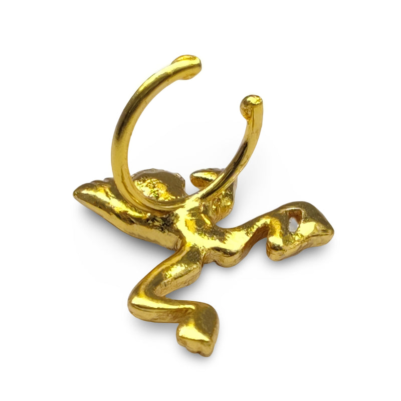 EARCUFF MUISCA RANA - Unisex - Hecho a mano - Bañado en oro de 24 quilates