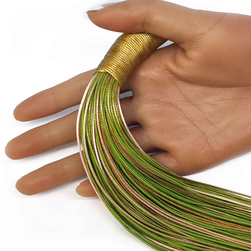 COLLAR INSPIRA - Hecho a mano - Cordones de seda sintética