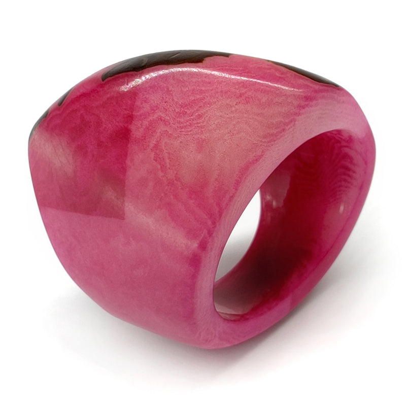 ANILLO GÉNESIS CURVO - Hecho a mano - Tagua (marfil vegetal)