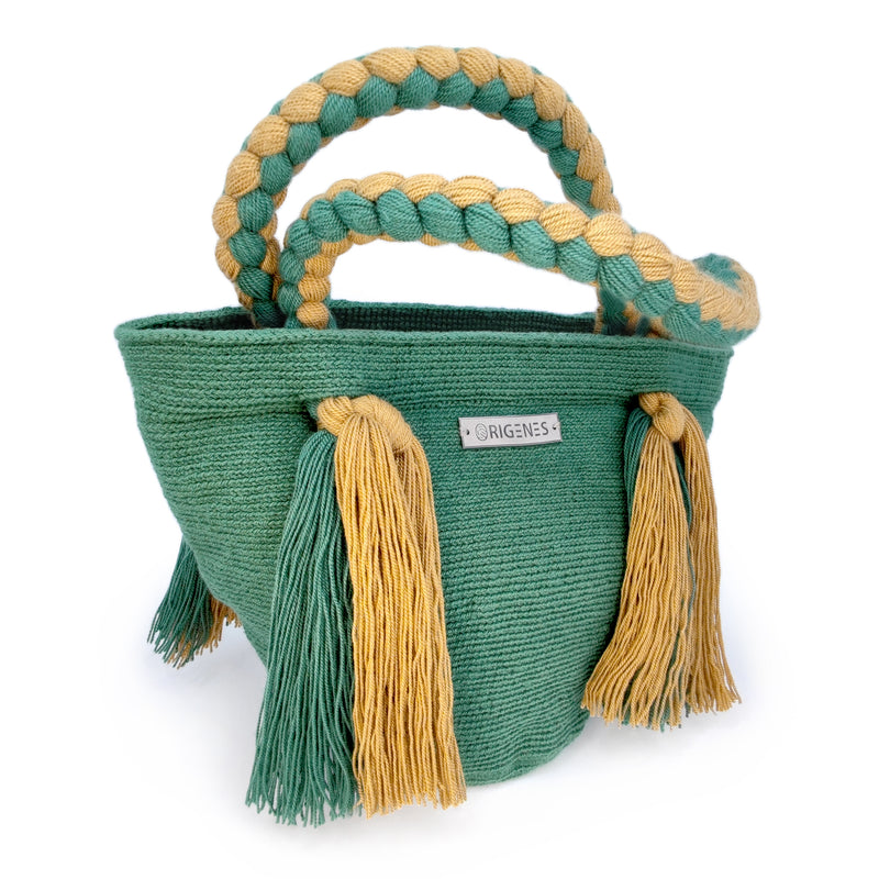 BOLSO WAYUU UMAKI - Tamaño MINI - Tejido manualmente a ganchillo por mujeres de la comunidad indígena Wayuu en La Guajira (Colombia)
