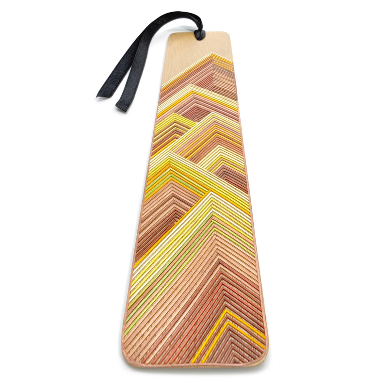 MARCAPÁGINAS TIERRA - COLECCIÓN LOS CUATRO ELEMENTOS - El arte del tamo - Madera clara decorada con paja de trigo y cebada (enchapado en tamo)