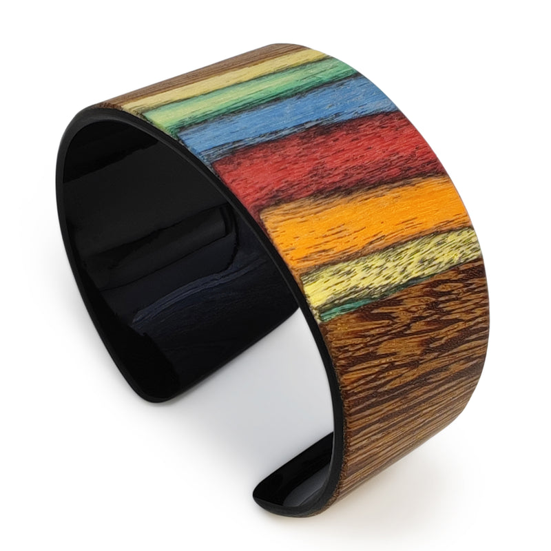 BRAZALETE ARBOREAL - Unisex - Hecho a mano - Chapa de madera natural